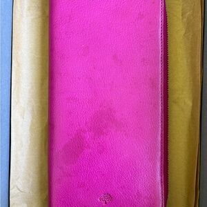 Mulberry Passport holder pink heavy grain leather.
